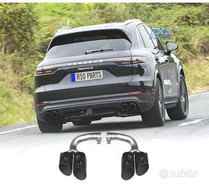 TERMINALI SCARICO PORSCHE CAYENNE 17- LOOK S NERO