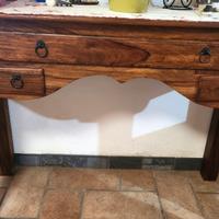 cassettiera castagno