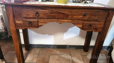 cassettiera castagno