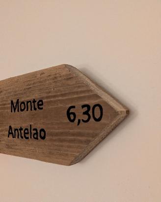 Segnavia sentiero Monte Antelao in legno vecchio