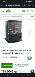 Stufa a stoppino a olio TOSAI 241 stoppino 2.2 kW nero