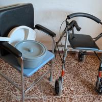Sedia ortopedica e deambulatore per anziani 