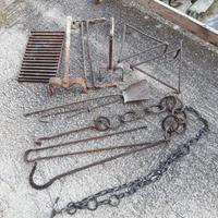 Attrezzi vintage per camino