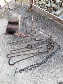 Attrezzi vintage per camino