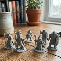 Set 7 Miniature D&D - Party Completo Eroi - 3D