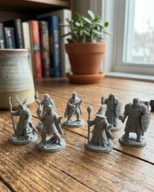 Set 7 Miniature D&D - Party Completo Eroi - 3D