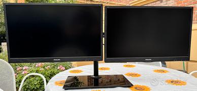 Monitor doppio 24” piedistallo