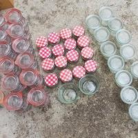 Vasetti in vetro 60 pezzi con coperchio