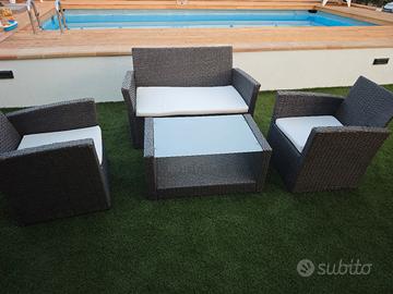 set divano da giardino 4 posti