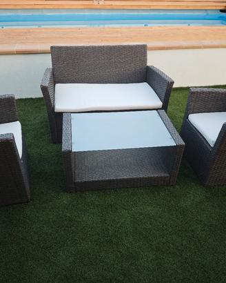 set divano da giardino 4 posti