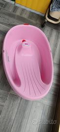 vasca bagnetto rosa neonati ok baby 