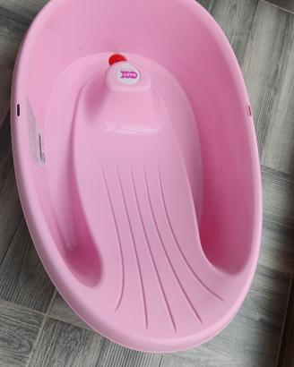 vasca bagnetto rosa neonati ok baby 