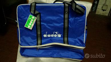 Borsa diadora blu elettrico, con tracolla
