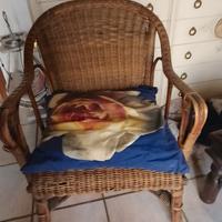 poltroncina in vimini/ bambù,vintage