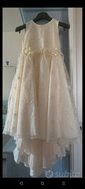 Abito comunione+Bolerino color crema