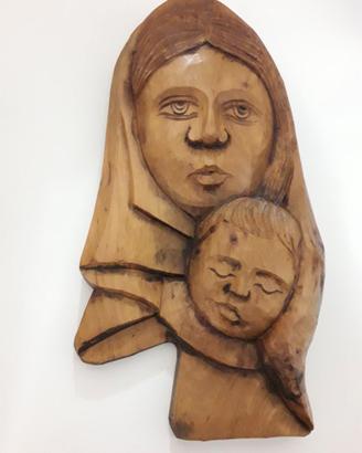 Madonna con il bambino in legno