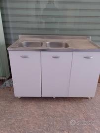  Mobile cucina con lavello – 3 ante – Doppia vasca