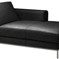 Chaise longue Ikea Arild nero pelle design