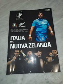 Programma ufficiale rugby Italia - Nuova Zelanda
