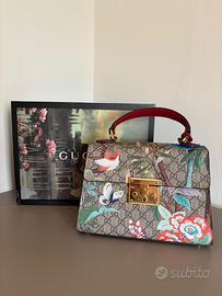 Borsa Gucci Padlock GG Supreme Flora