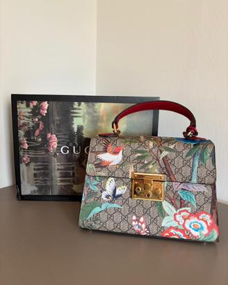 Borsa Gucci Padlock GG Supreme Flora