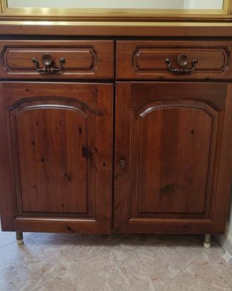 Credenza con tavolo a scomparsa integrato