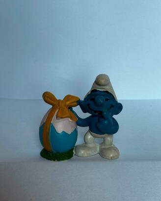 Puffo con uovo di Pasqua vintage, anni 70'