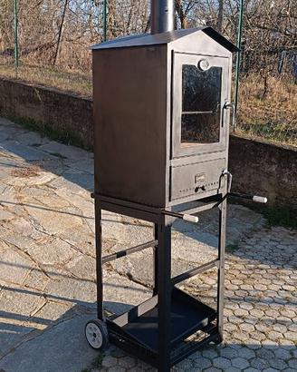 FORNO A LEGNA DA ESTERNO NERO