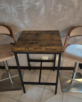 tavolo e sedie alte bar