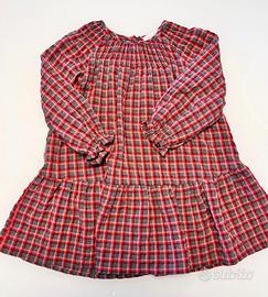 Vestito Zara scozzese rosso e grigio