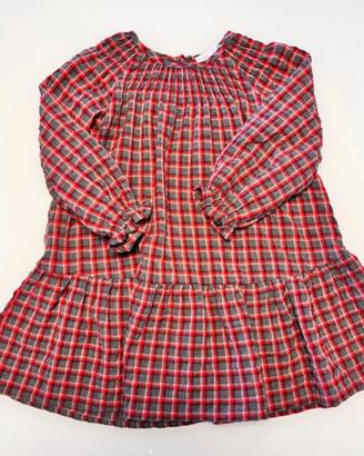 Vestito Zara scozzese rosso e grigio