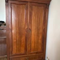 Mobile antico Art Deco in mogano 2 ante e 1 casset