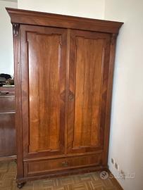 Mobile antico Art Deco in mogano 2 ante e 1 casset