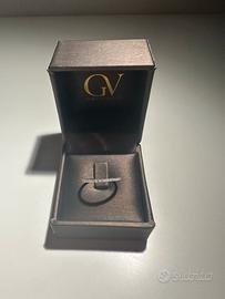 anello oro bianco 18 kt con diamanti naturali