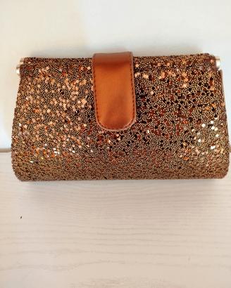 Pochette marrone dorato 