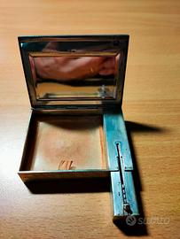 Astuccio portacipria e portarossetto in argento