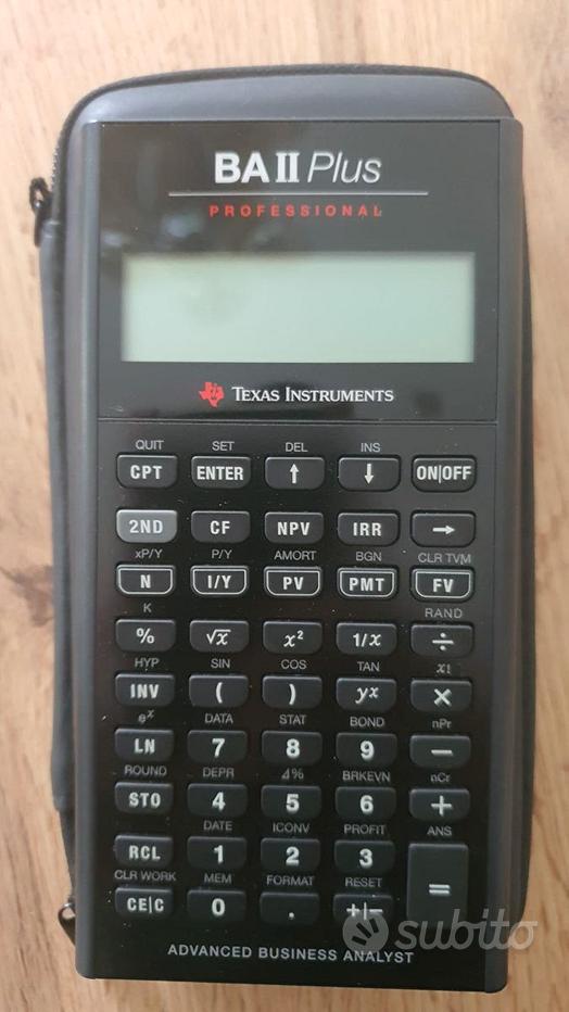 Calcolatrice Finanziaria Texas Instruments TI-BA II Plus - Modello VE=1 Per Calcoli Professionali