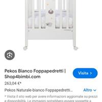 Culla foppapedretti + materasso