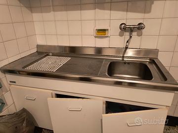 Lavello inox da appoggio 135x70 cm
