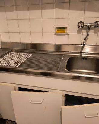 Lavello inox da appoggio 135x70 cm