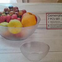 coppa con 6 coppette vetro, 