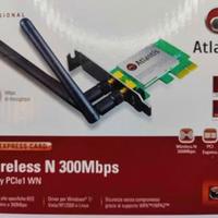 Scheda di Rete PCI Wireless N 300 bps 2 antenne-At