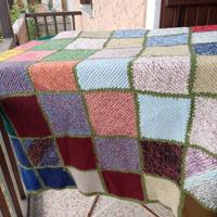 Coperta lana lavorata a mano