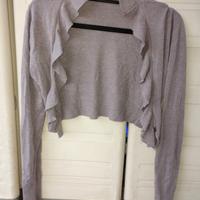 Cardigan corto grigio wendy trendy tg unica