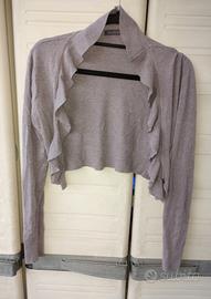Cardigan corto grigio wendy trendy tg unica