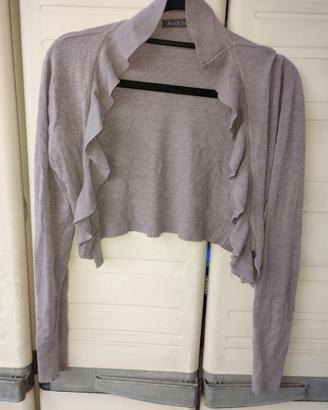 Cardigan corto grigio wendy trendy tg unica