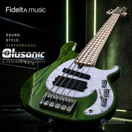 Alusonic Django Basic 5 Verde Lime Basso Elettrico