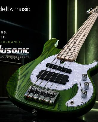 Alusonic Django Basic 5 Verde Lime Basso Elettrico