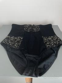 Slip contenitivo nero donna a vita alta