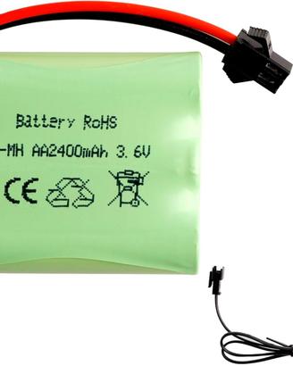 Batteria NiMH AA 3.6V 2400mAh SM-2P con USB